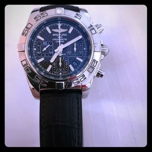 Breitling Chrono 44 Exotic Leather Band Rare Dial